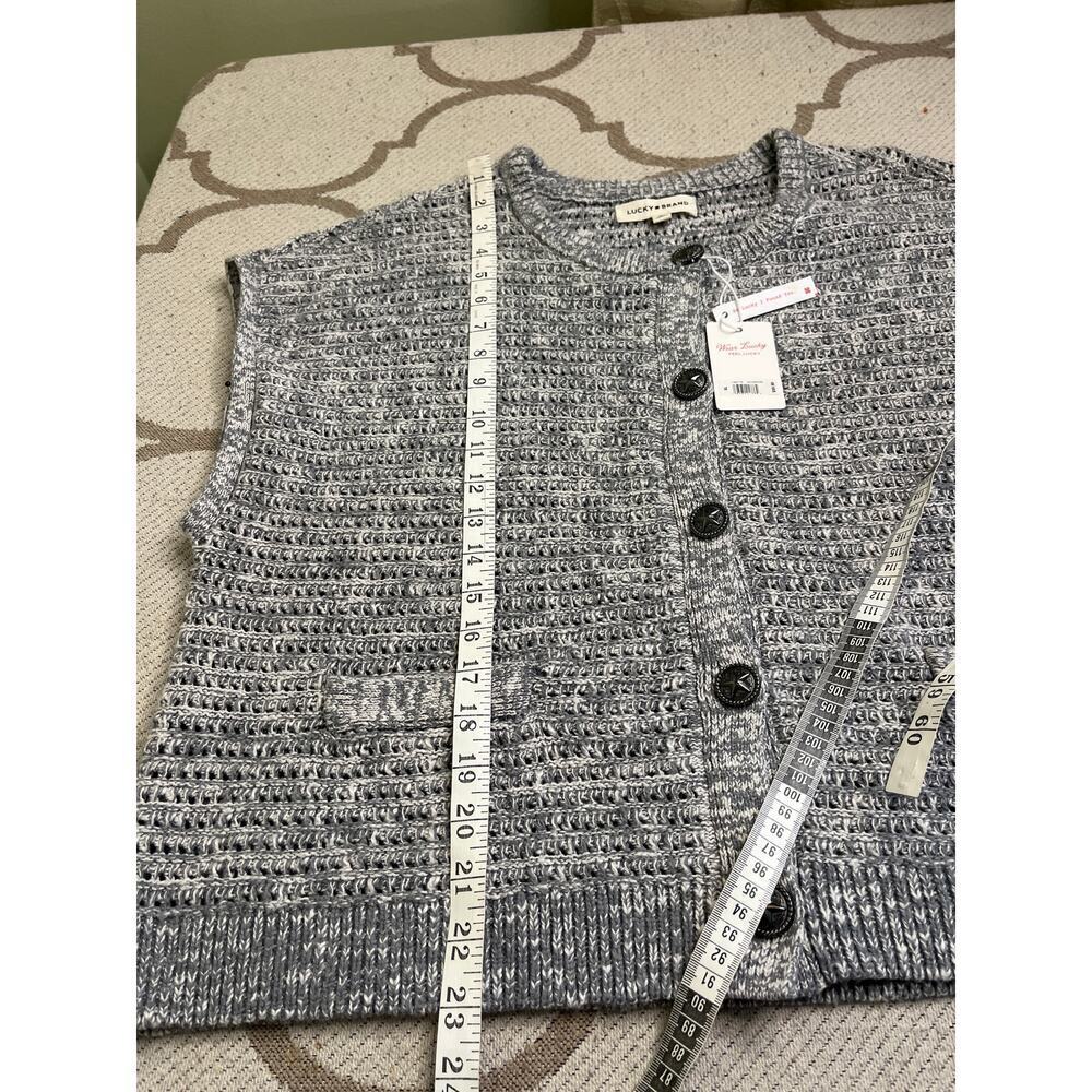 Lucky Brand Short Sleeve Cotton Button Down Cardigan, size XL, MSRP $89.50 - Picture 9 of 13